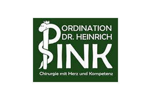 Hier ist das Logo von der Ordination Dr. Heinrich Pink zu sehen. 