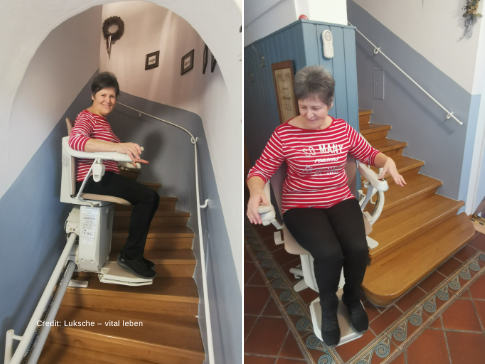 Schaulift für Probefahrt in Mistelbach Zu sehen ist unser Schau-Treffenlift in Mistelbach.