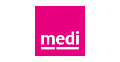 Zu sehen ist das Logo von medi.