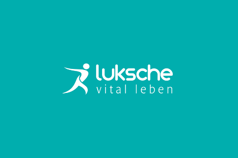Zu sehen ist das invertierte Logo von Luksche.