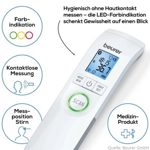 Beurer FT 95 kontaktloses Thermometer Bluetooth