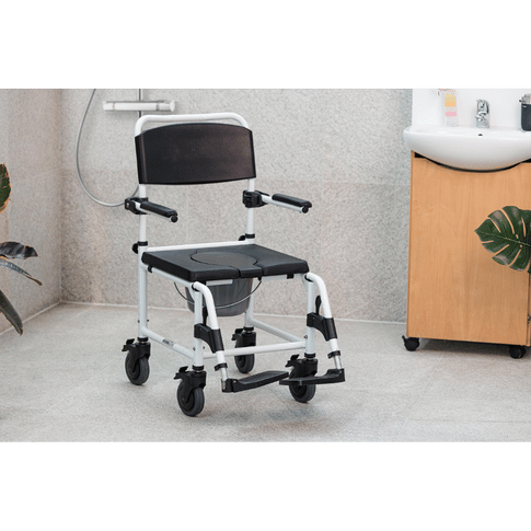 Duschstuhl und Toilettenstuhl fahrbar Kakadu