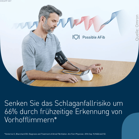 OMRON M4 Connect AFib Oberarm-Blutdruckmessgerät