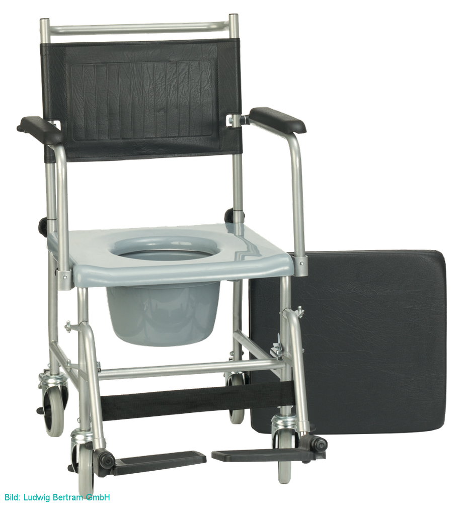 RUSSKA Toilettenstuhl verchromt fahrbar
