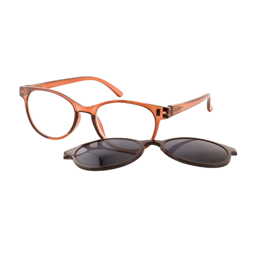Fertiglesebrille + Etui | Sunmagnet-Set-Female KLH156